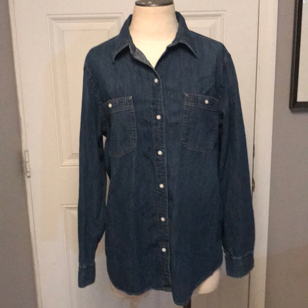 Lauren Ralph Lauren denim long sleeve button up XL